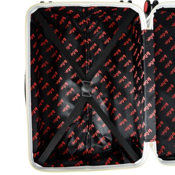 Troler Mare Lee Cooper London, ABS, 4 Roti Duble, Cifru, 76 cm, Alb/Milky - Img 5