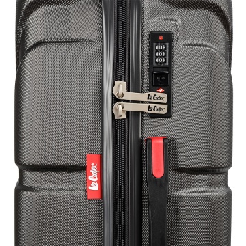 Troler Mare Lee Cooper London, ABS, 4 Roti Duble, Cifru, 76 cm, Antracit - Img 11