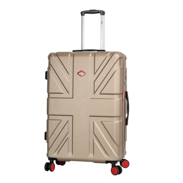 Troler Mare Lee Cooper London, ABS, 4 Roti Duble, Cifru, 76 cm, Auriu - Img 3