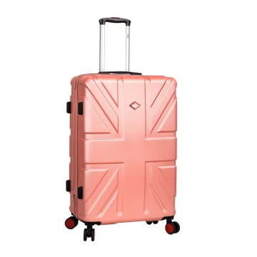Troler Mare Lee Cooper London, ABS, 4 Roti Duble, Cifru, 76 cm, Rose - Img 2