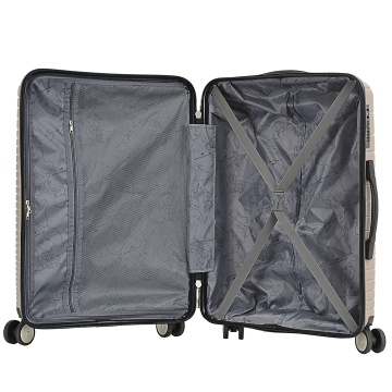 Troler Mare Madisson SW33703, Polipropilena, 4 Roti Duble, Cifru, 75 cm, Auriu - Img 2