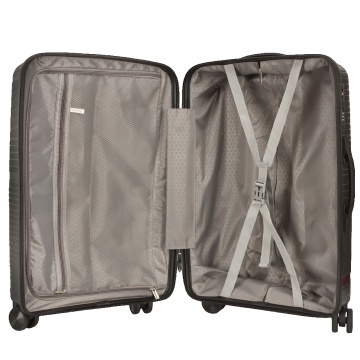 Troler mare Madisson SW42103, polipropilena, cifru, 4 roti duble, 77 cm, negru - Img 2