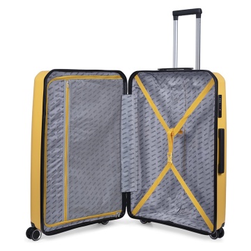 Troler mare TravelZ Swinger, polipropilena, cifru TSA, 4 roti duble, 78 cm, galben - Img 2