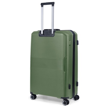 Troler mare TravelZ Swinger, polipropilena, cifru TSA, 4 roti duble, 78 cm, verde - Img 3