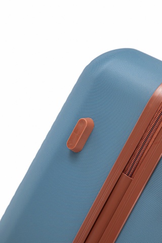 Troler Mediu Aventor, 67x41x25.5 cm, ABS, Cifru, 4 Roți Duble 360°, 61 L, AV107, Albastru - Img 15