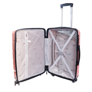Troler mediu Aventor AV102, bagaj de cala, 62.5x40.5x25 cm, polipropilena, cifru TSA, 4 roti duble 360°, rose - Img 2