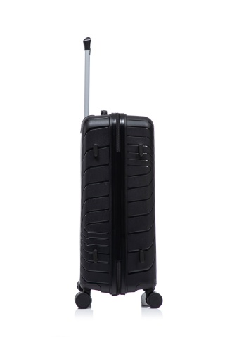 Troler mediu Aventor AV105, 65x44x25.5 cm, polipropilena, bagaj de cala, cifru TSA, negru - Img 9