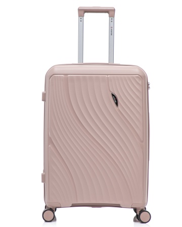 Troler mediu Aventor AV106, 65x44x25.5 cm, polipropilena, bagaj de cala, cifru TSA, rose
