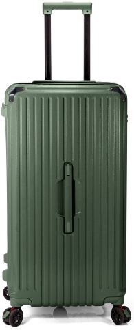 Troler mediu Benzi BZ 5790, ABS, 4 roti cu sistem de franare, cifru TSA, 62 cm, verde inchis - Img 1