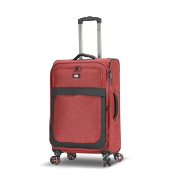 Troler Mediu Extensibil 66x41x24 cm Lee Cooper, Poliester, 4 Roti Duble, LC33503, Grena - Img 13