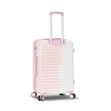 Troler Mediu Extensibil 66x42x27 cm Madisson, Fermoar Antifurt, Policarbonat, SW65203, Roz/Alb - Img 12