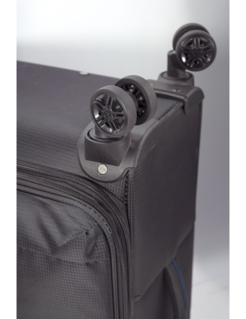 Troler mediu extensibil Benzi BZ 5825, poliester, bagaj de cala, 68x42x27 cm, 4 roti duble la 360°, negru - Img 5