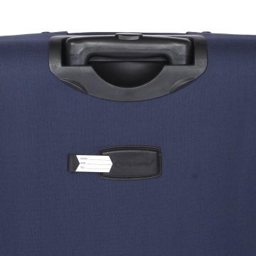 Troler Mediu Extensibil Diplomat 61x42x27 cm, Poliester, Cifru, 2 Roți, ZC 980, Bleumarin - Img 3