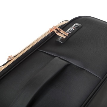 Troler mediu extensibil Diplomat Monaco 68x42x26/31 cm, +25% capacitate, fermoar antifurt, bagaj de cala, poliester, negru - Img 5