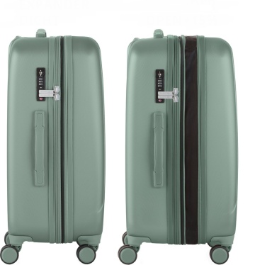 Troler Mediu, Extensibil, Policarbonat/ABS, 4 Roti Duble, cifru TSA, CarryOn Skyhopper, 68.5 cm, Verde - Img 12