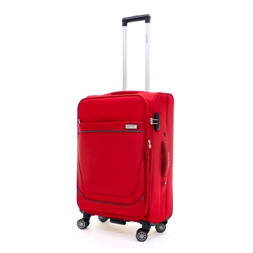 Troler Mediu Extensibil Poliester 4 Roti Duble Ella Icon Petra Textil 2607 - 69 cm Rosu