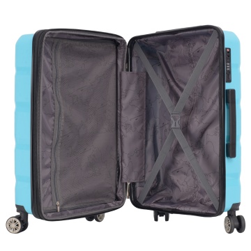 Troler Mediu Extensibil Polipropilena, Madisson, SW43603, 4 Roti Duble, Cifru TSA, 63 cm, Albastru deschis - Img 2