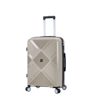 Troler mediu Madisson SW53103, 66x45x25 cm, bagaj de cala, 100%polipropilena, cifru, 4 roti 360°, auriu