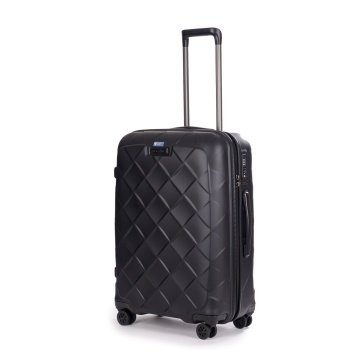 Troler Mediu Policarbonat/Piele Naturala Stratic Leather and More M - 66 cm Negru - Img 3
