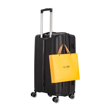 Troler mediu Snowball SW47203, polipropilena, fermoar antifurt, cifru TSA, 4 roti duble, 69 cm, negru - Img 17