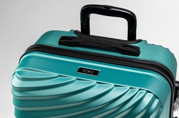 Troler Mic De Cabina, Rowex Pulse, ABS, 4 roti duble cu rotatie 360°, Cifru, 56 cm, Verde Smarald - Img 4