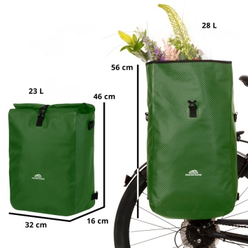 Geanta Bicicleta, Tip Rucsac, Material Tarpaulin, Dutch Mountains, Carbon, 604388, Verde - Img 7