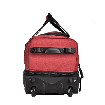 Geanta de voiaj cu role Lee Cooper, 2 compartimente, poliester 600D/bumbac, 50 cm, grena - Img 5