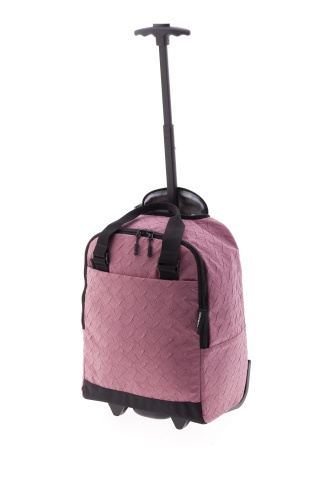 Geanta de voiaj cu role, Wizz Air/Ryanair, Nylon/Poliester, Origami, MV 24648 - 40 cm, Roz