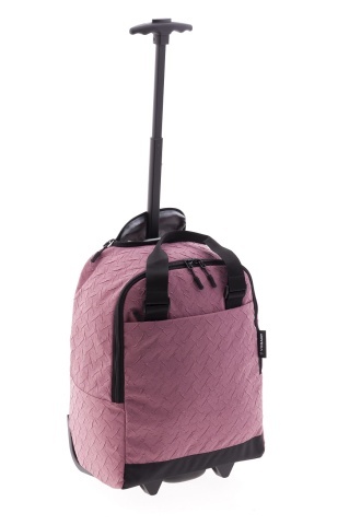 Geanta de voiaj cu role, Wizz Air/Ryanair, Nylon/Poliester, Origami, MV 24648 - 40 cm, Roz - Img 9