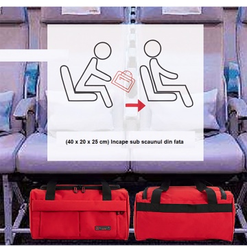 Geanta de voiaj pentru Wizz Air/Ryanair, Snowball, SW32140 - 40 cm, Kaki - Img 4