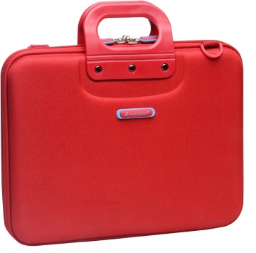 Geanta documente/laptop 13" Madisson SW7115M, pentruWizz Air/Ryanair, Nylon, Rosu