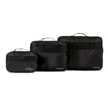 Organizator Bagaj, 3 Piese, Poliester, Worldpack, F10461, Negru