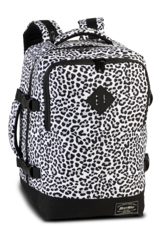 Rucsac avion 40x25x20 cm, Wizz Air/Ryanair, poliester, 20 L, cabin PRO small, Bestway, F40290-R, alb/negru