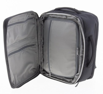 Rucsac avion 40x30x20/25 cm extensibil Vogart Defender, bagaj de mână Wizz Air/Ryanair, poliester, 24/30L, negru - Img 2