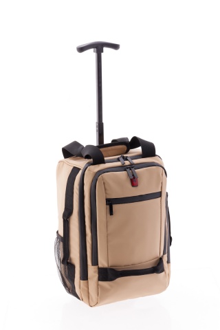 Rucsac cu role 40x25x20 cm, Wizz Air/Ryanair, PVC impermeabil, Gladiator Polar, MG 3958, 14", Bej, RESIGILAT - Img 11