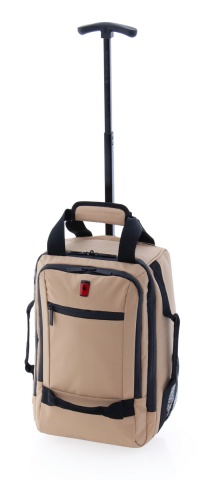 Rucsac cu role 40x25x20 cm, Wizz Air/Ryanair, PVC impermeabil, Gladiator Polar, MG 3958, 14", Bej - Img 5