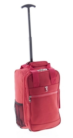 Rucsac cu role pentru Ryanair/Wizz Air Gladiator Metro, bagaj de mână 40x25x20 cm, poliester, MG 2158, laptop 14", rosu - Img 5