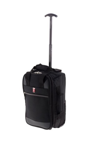Rucsac cu role pentru Ryanair/Wizz Air Gladiator Metro, bagaj de mână 40x25x20 cm, poliester, MG 2158, laptop 14", negru - Img 5