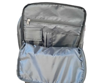 Rucsac Laptop 14" Davidts Portofino Wizz Air/Ryanair, 40 x 28 x 14 cm, Poliester 1680D/Piele ecologica, Antracit - Img 5