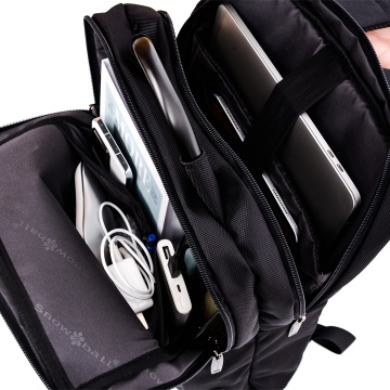 Rucsac laptop 15.6", Wizz Air/Ryanair, Snowball, SW22107, poliester 1680D, port USB, negru - Img 2