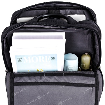 Rucsac laptop 15.6", Wizz Air/Ryanair, Snowball, SW22107, poliester 1680D, port USB, negru - Img 12