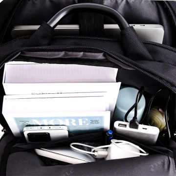Rucsac laptop 15.6", Wizz Air/Ryanair, Snowball, SW22107, poliester 1680D, port USB, negru - Img 22