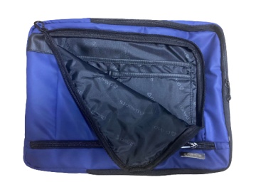 Rucsac tip geanta 15'6" Davidts Escape, Poliester 600D/PVC, Albastru - Img 2