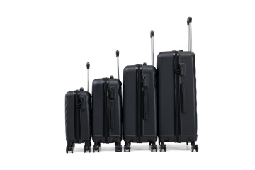 Set trolere Aventor, Polipropilenă, Cifru TSA, 4 Roți Duble 360°, AV109, 4 Piese, Negru - Img 19