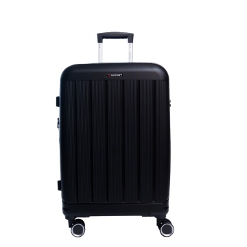 Set trolere extensibile Aventor AV101, 1 bagaj de cabina si 2 de cala, +20% capacitate, fermoar antifurt, polipropilena, cifru TSA, negru - Img 5