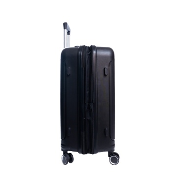 Set trolere extensibile Aventor AV101, 1 bagaj de cabina si 2 de cala, +20% capacitate, fermoar antifurt, polipropilena, cifru TSA, negru - Img 15