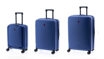 Set Trolere Extensibile, Policarbonat, Cifru TSA, Gladiator, Nomadtec, MG 32 - 3 Piese, Bleumarin