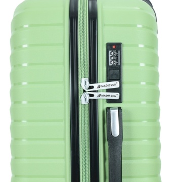 Set trolere Madisson, 1 bagaj de cabină si 2 de cală, polipropilenă, 4 roți duble, cifru, SW62103, turcoaz - Img 4