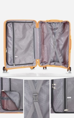Set Trolere Madisson, Polipropilenă, Fermoar Antifurt, Cifru, 3 Piese, SW65603, Verde închis - Img 11