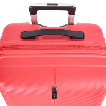 Set trolere Snowball SW47203, polipropilena, fermoar antifurt, cifru TSA, 4 roti duble, 3 piese, rosu - Img 7